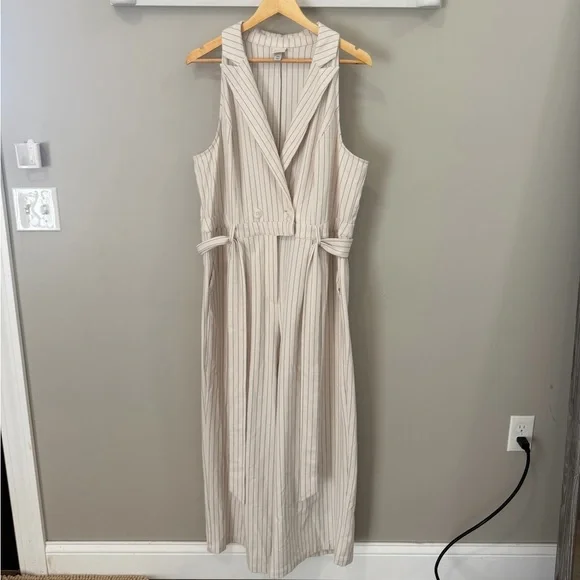 A New Day Size XXL Sleeveless Pinstripe Jumpsuit - Picture 3 of 10